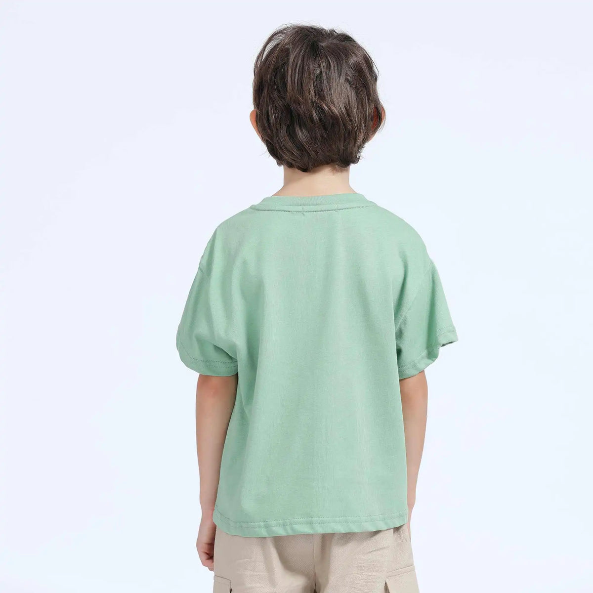 Printed Casual T.Shirt For Boys 110 | 4-5Y Green Image