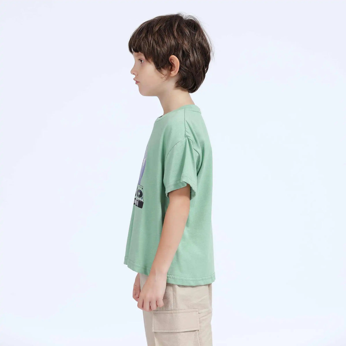 Printed Casual T.Shirt For Boys 130 | 7-8Y Green Image