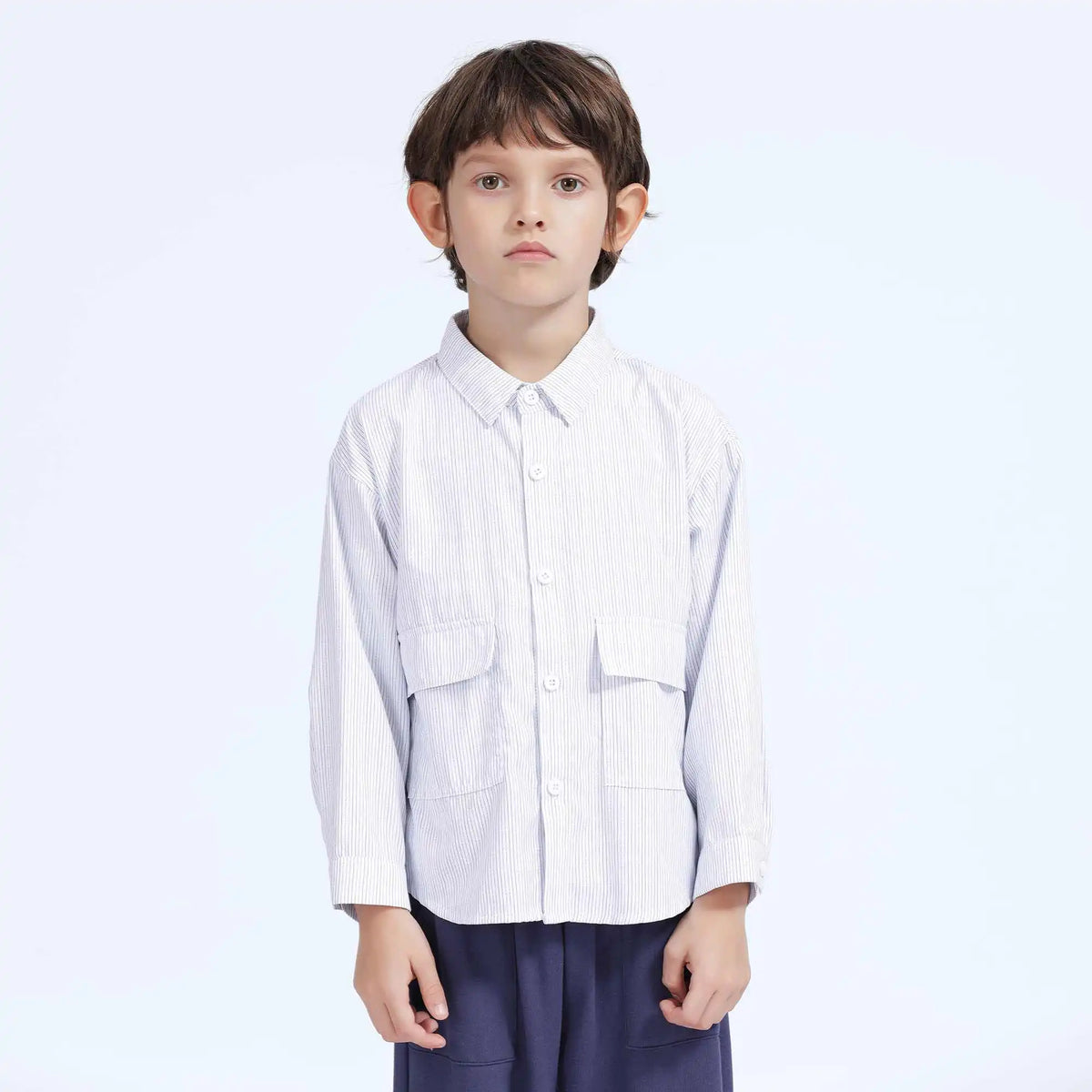 Striped Casual Shirt For Boys 100 | 3Y Blue Stripes Image