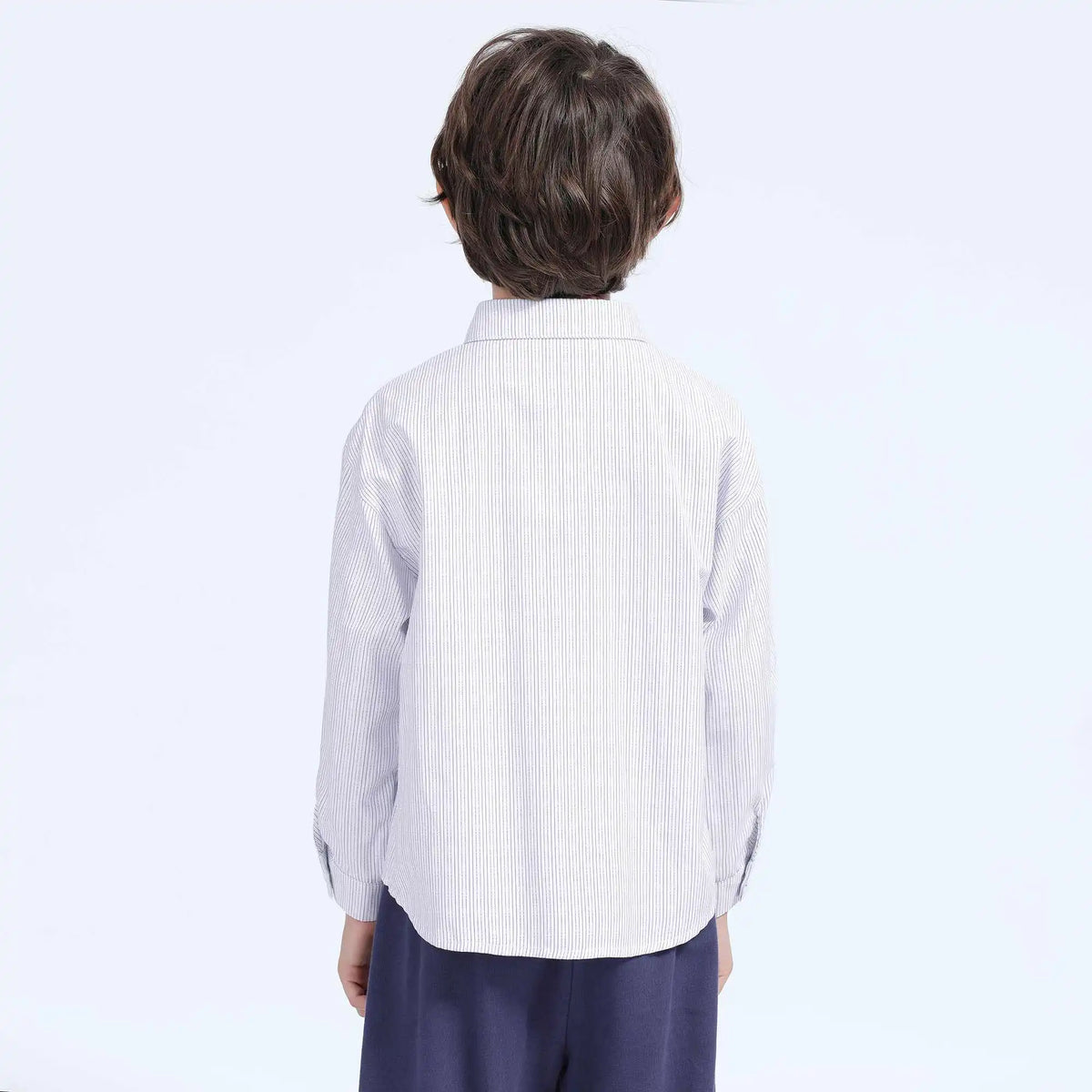 Striped Casual Shirt For Boys 110 | 4-5Y Blue Stripes Image