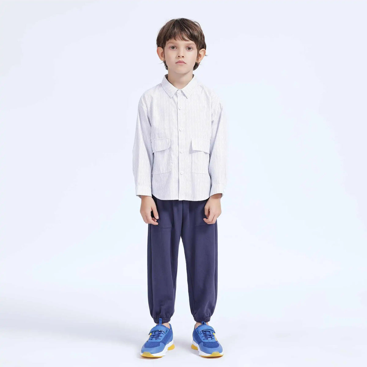 Striped Casual Shirt For Boys 120 | 5-6Y Blue Stripes Image