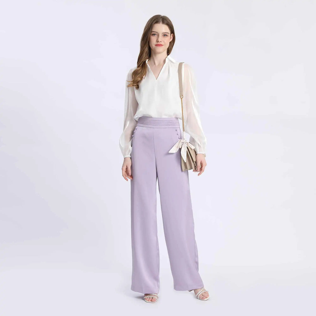 wide leg fashion pants for women image