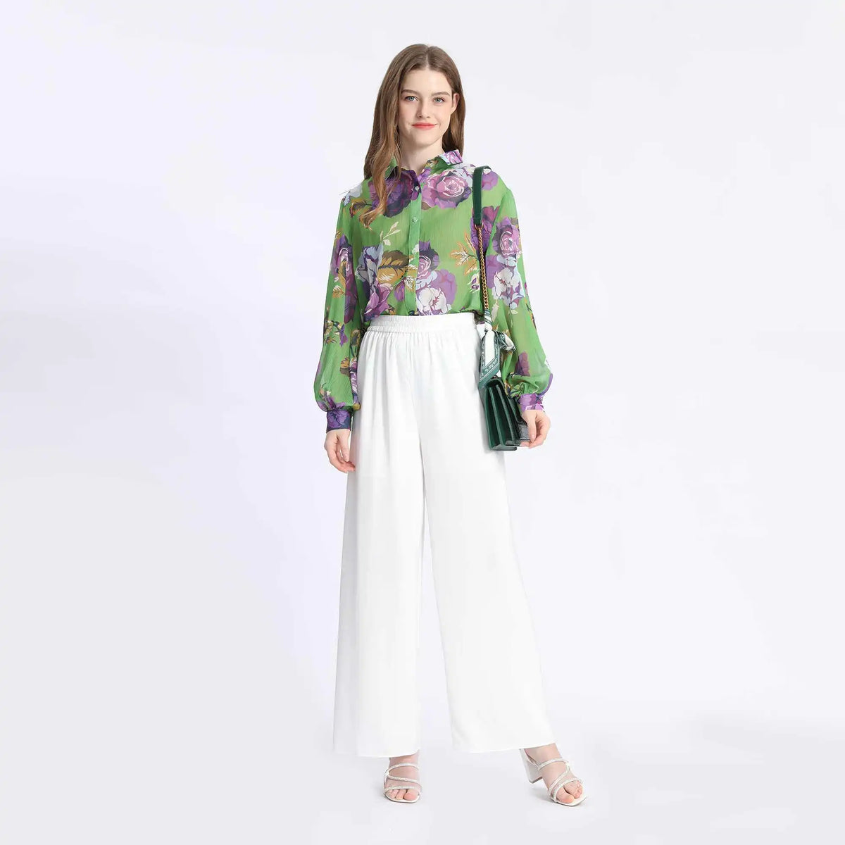 wide leg fashion pants for women image