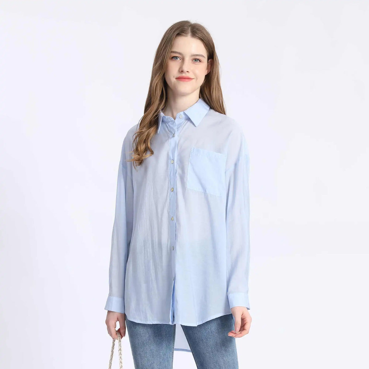 plain fashion shirt for women image