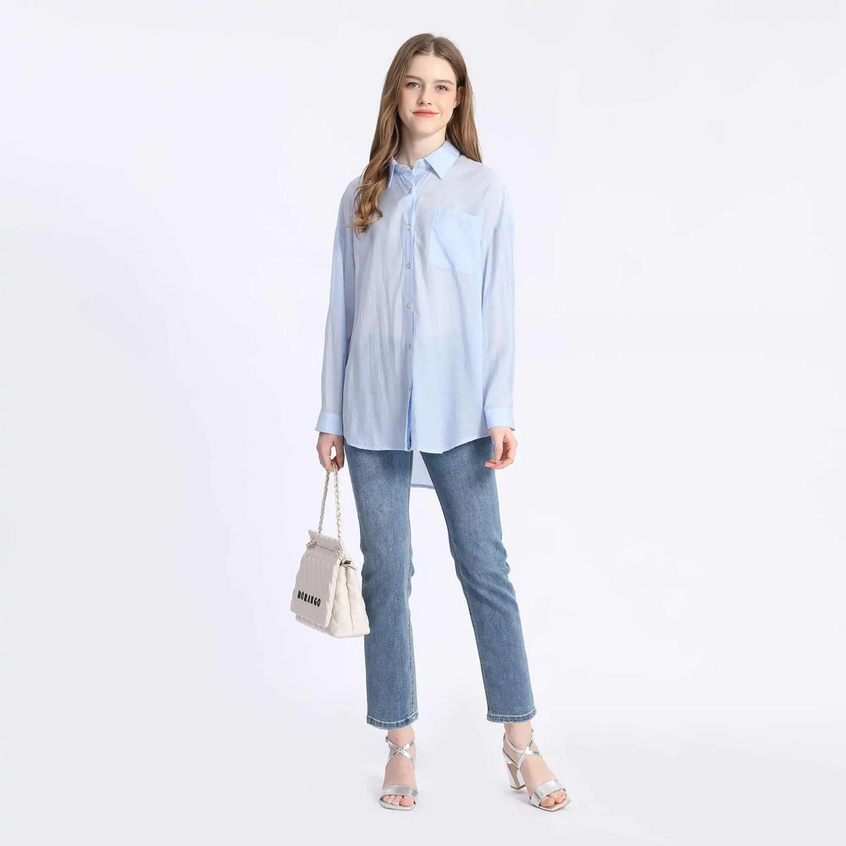 plain fashion shirt for women image