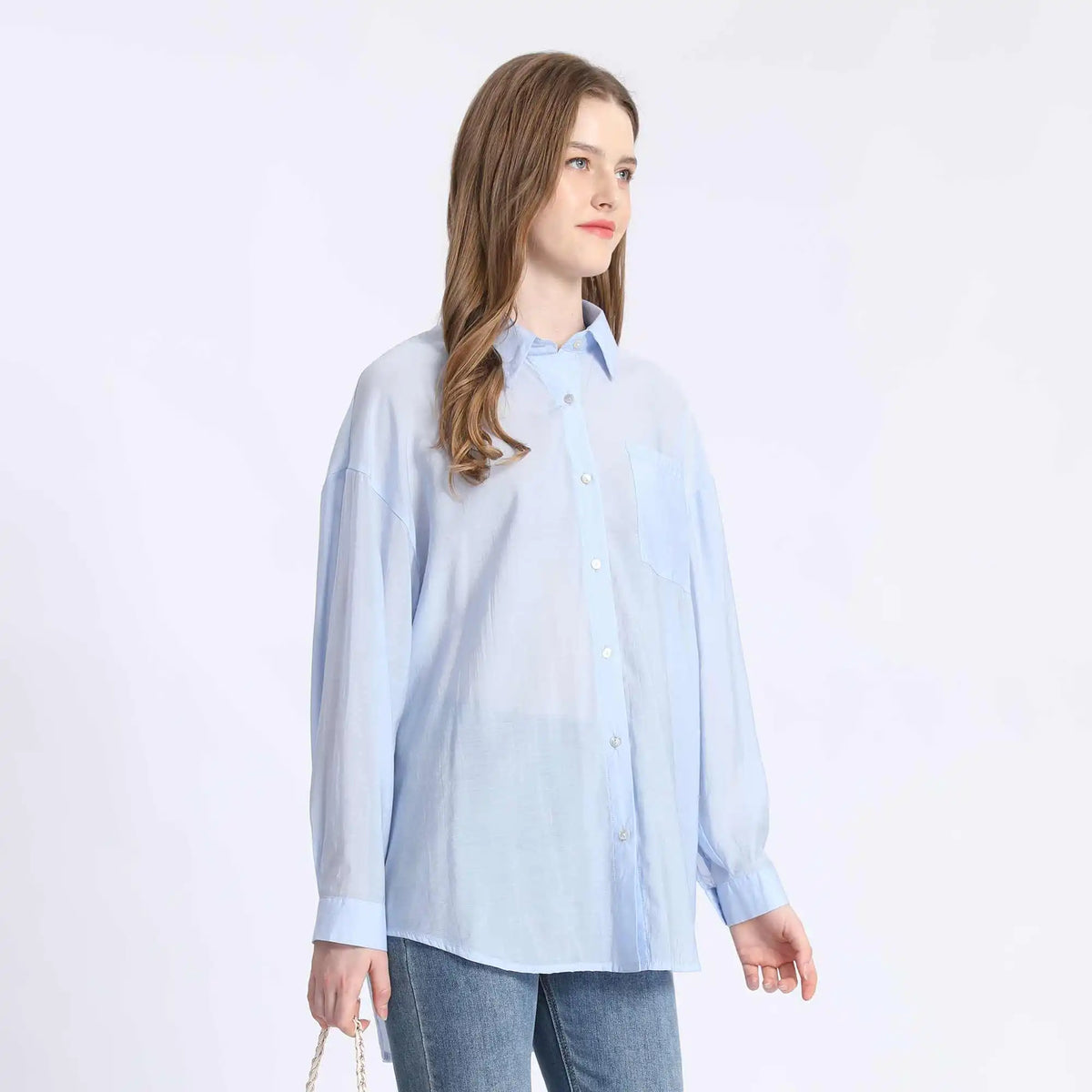 plain fashion shirt for women image