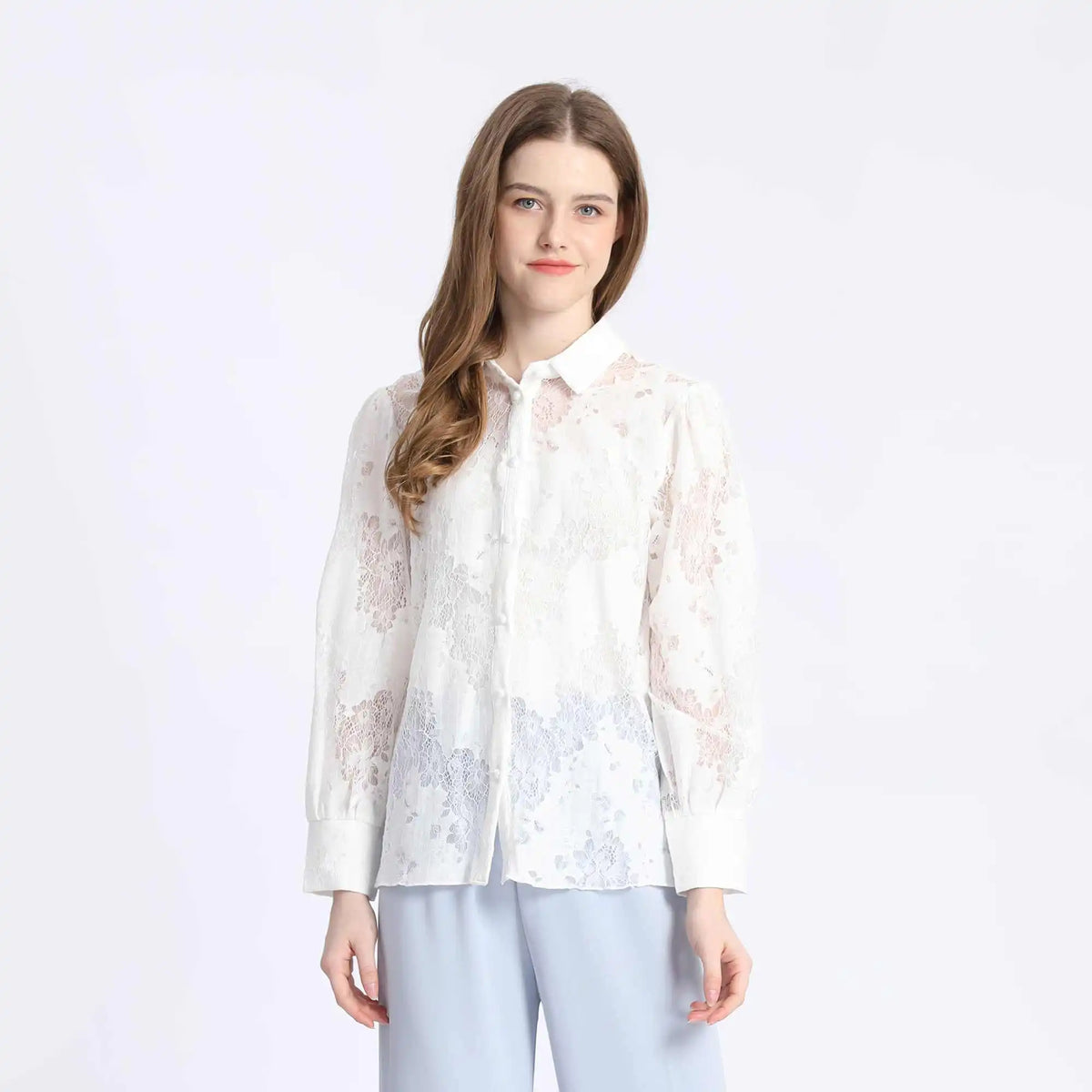 laced fashion shirt for women image