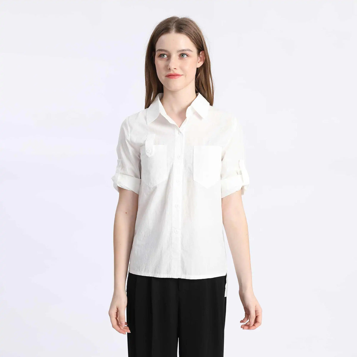 plain fashion shirt for women image