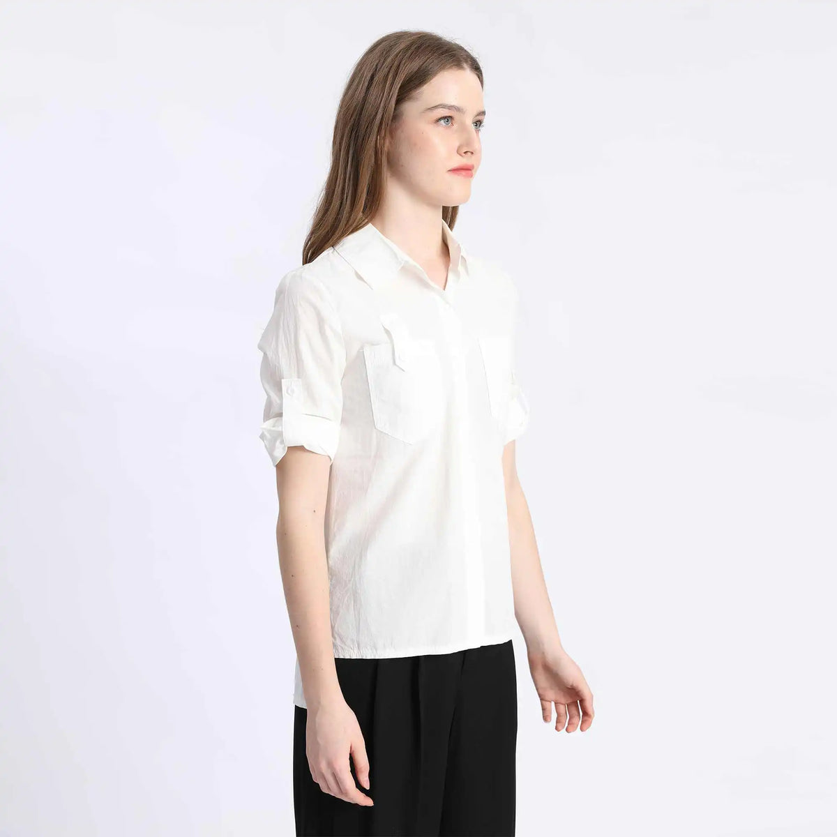 plain fashion shirt for women image