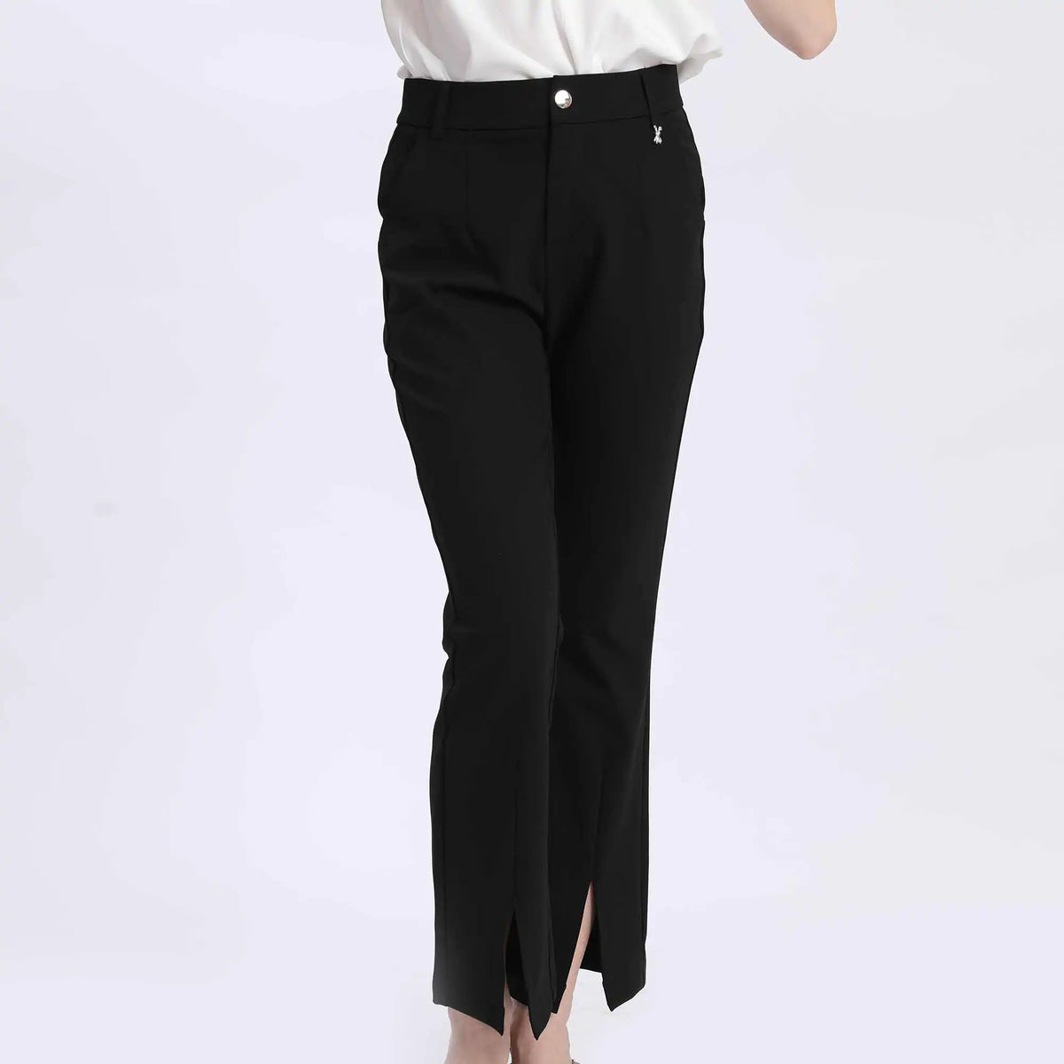 bell bottom fashion pants for women image