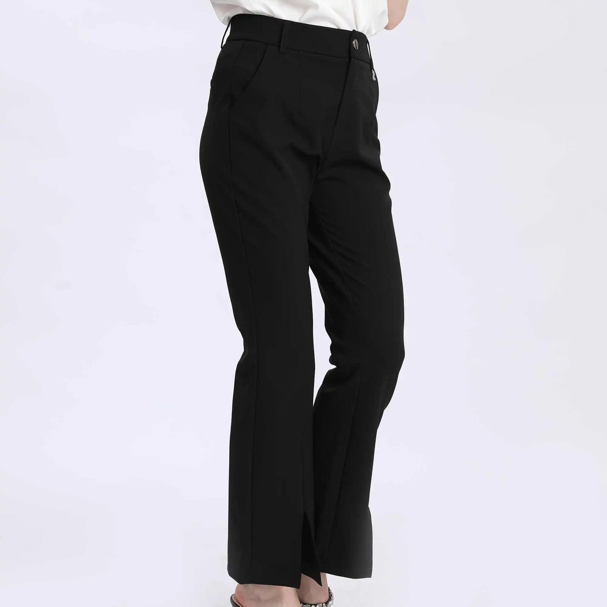 bell bottom fashion pants for women image