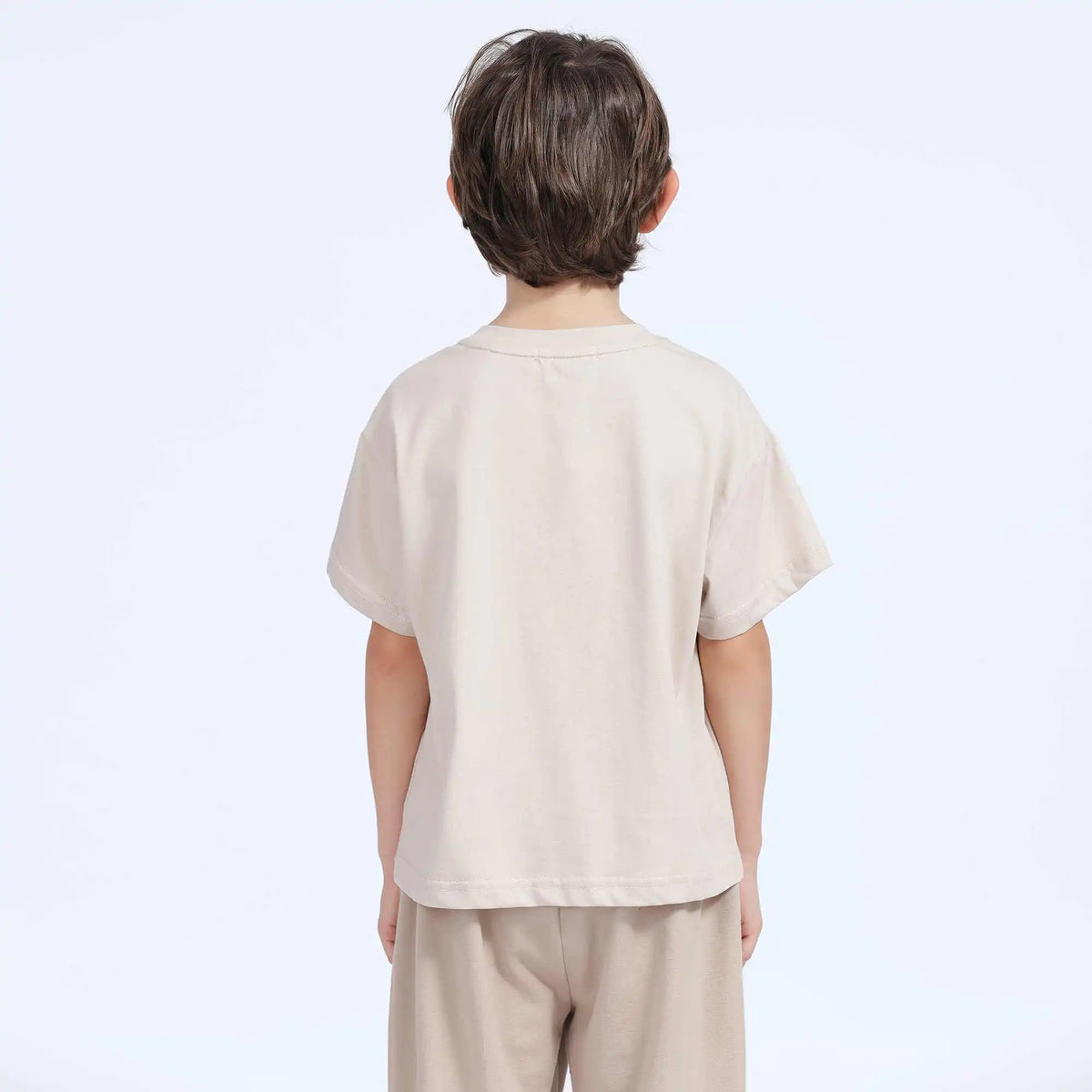 Printed Basic T.Shirt For Boys 120 | 5-6Y Beige 120 | 5-6Y,48,85,12, Image