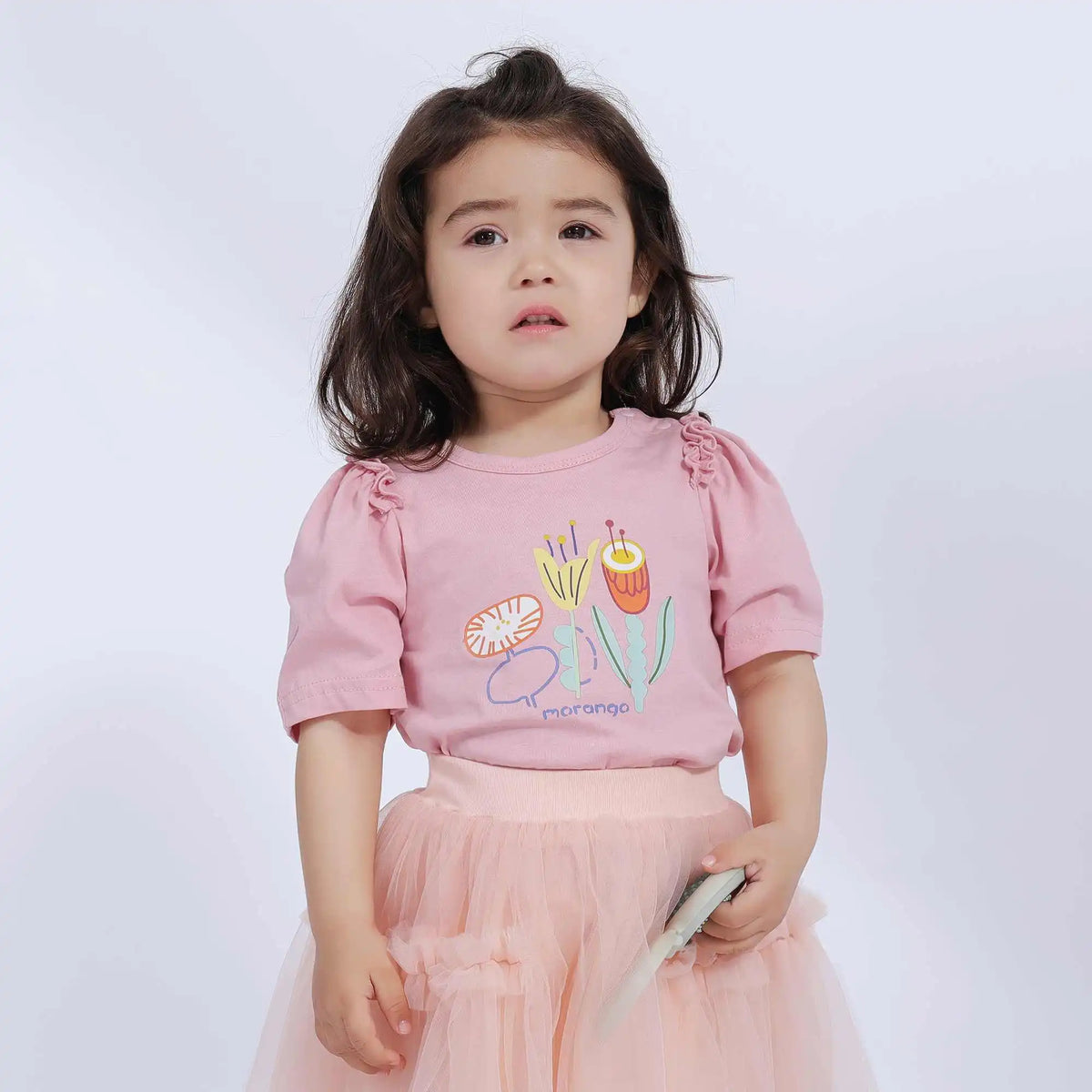 Floral Casual T.Shirt For Baby Girl 66 | 6-9M Pink 66 | 6-9M,32.5,52,16.8, Image