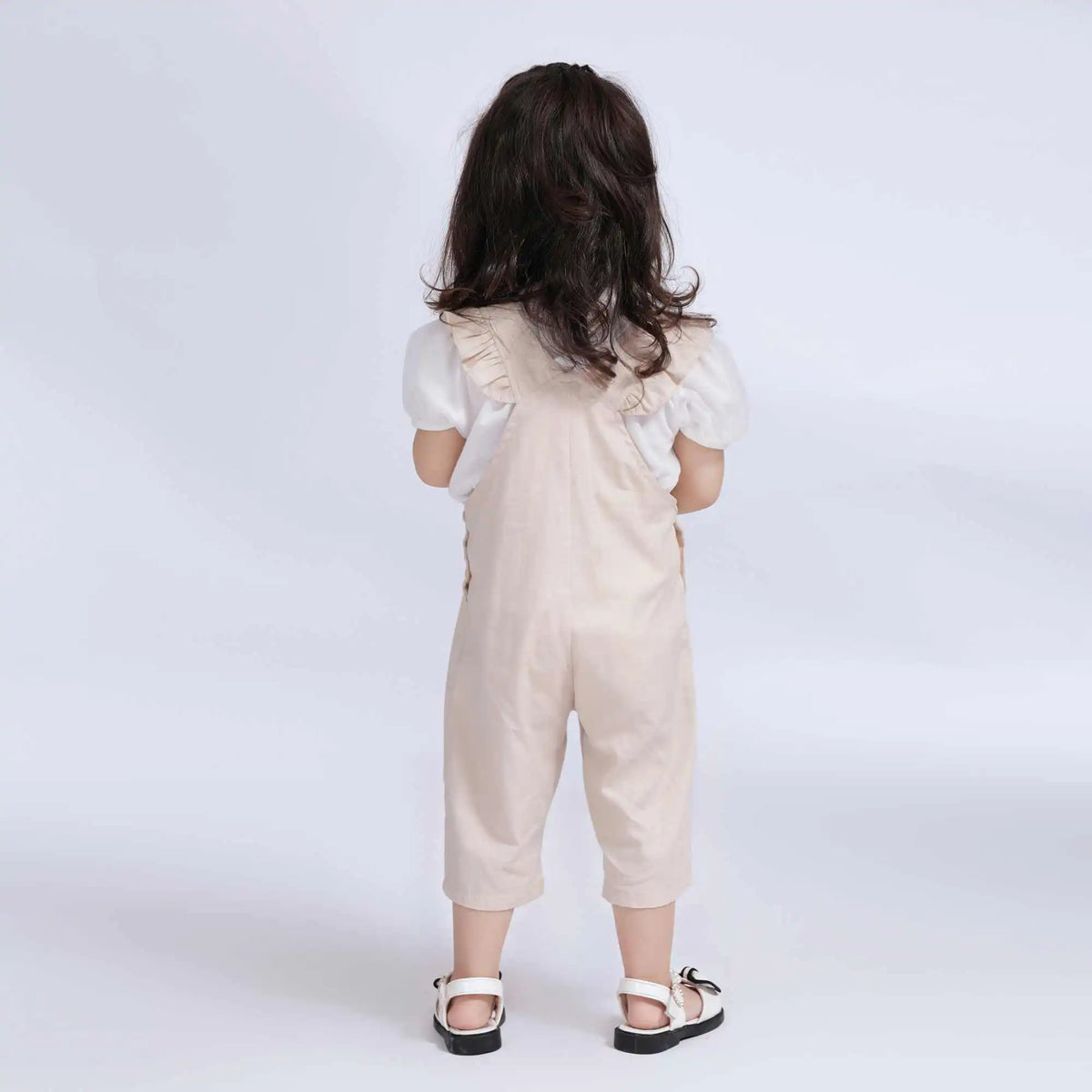 Plain Casual Overalls For Baby Girl 90 | 24M Beige 90 | 24M,69,,,,43.3,66 Image