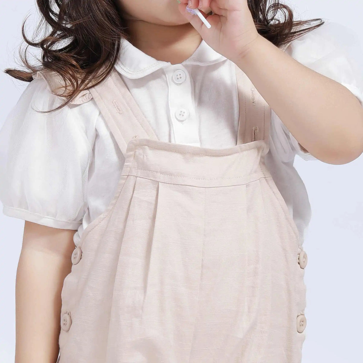 Plain Casual Overalls For Baby Girl 80 | 12-18M Beige 80 | 12-18M,62,,,,41,62 Image