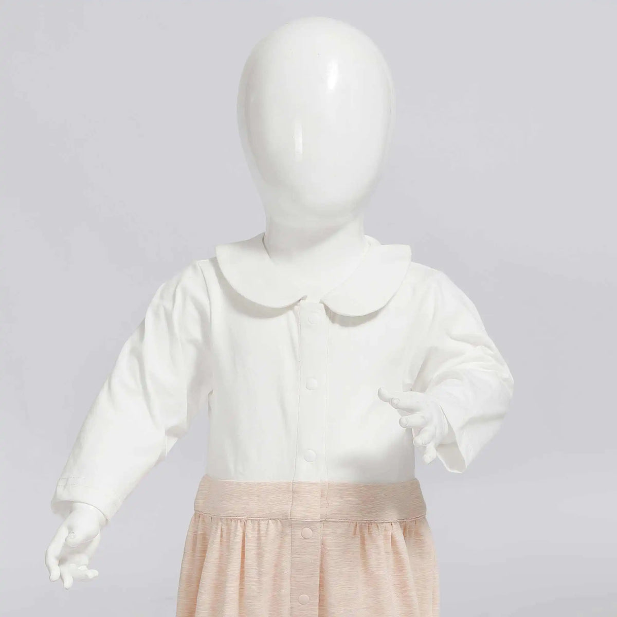 Color-Blocked Casual Romper For Baby Girl 73 | 9-12M White Orange 73 | 9-12M,59,54,25,,,64 Image