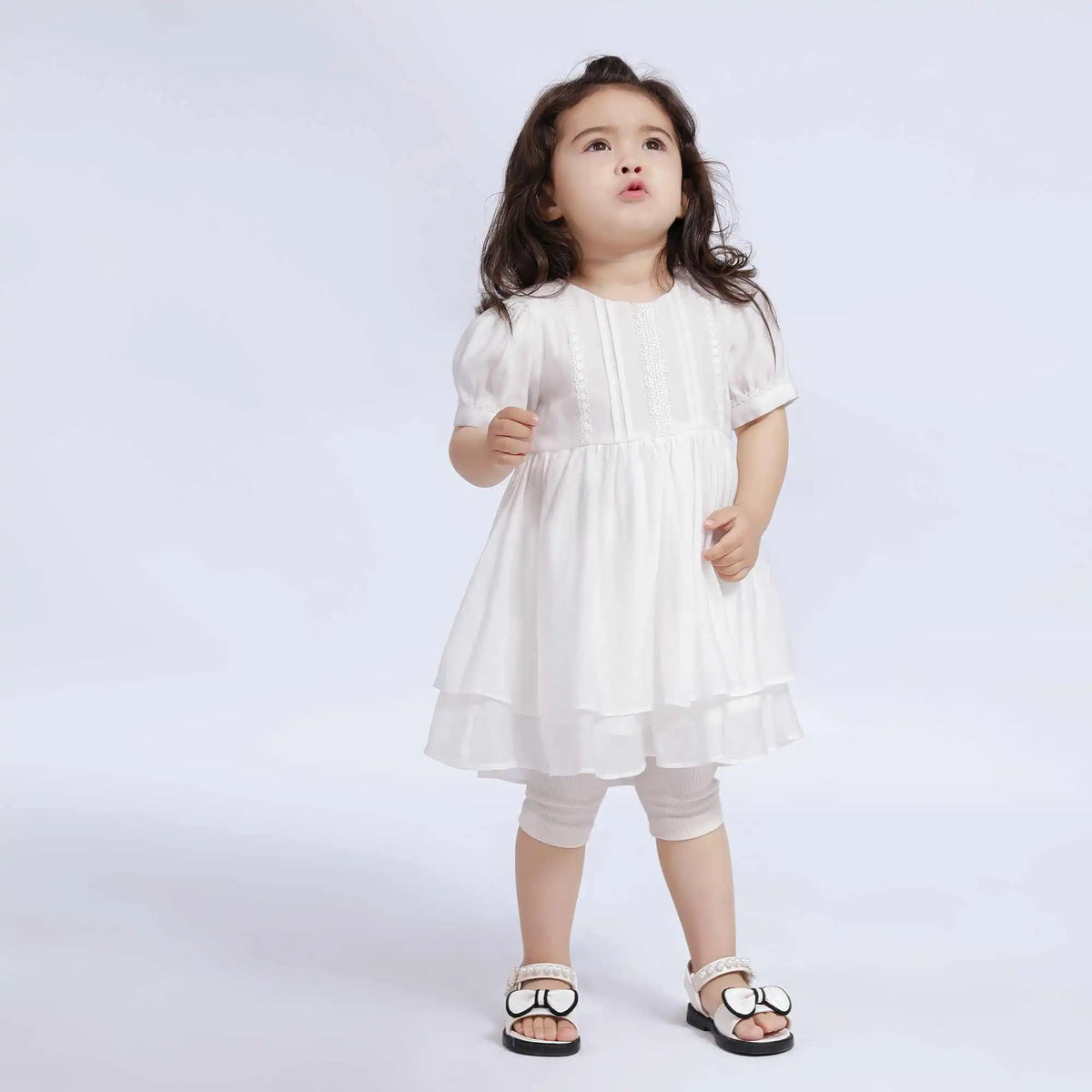 laced Casual Dress For Baby Girl