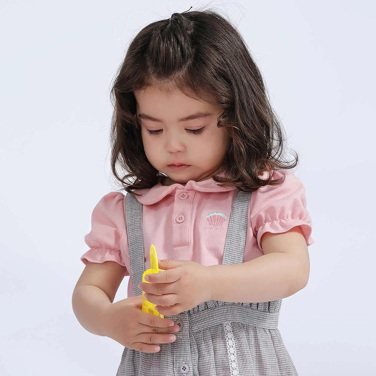 Embroidery Casual Polo Shirt For Baby Girl 73 | 9-12M Pink 73 | 9-12M,33,56,13.5, Image