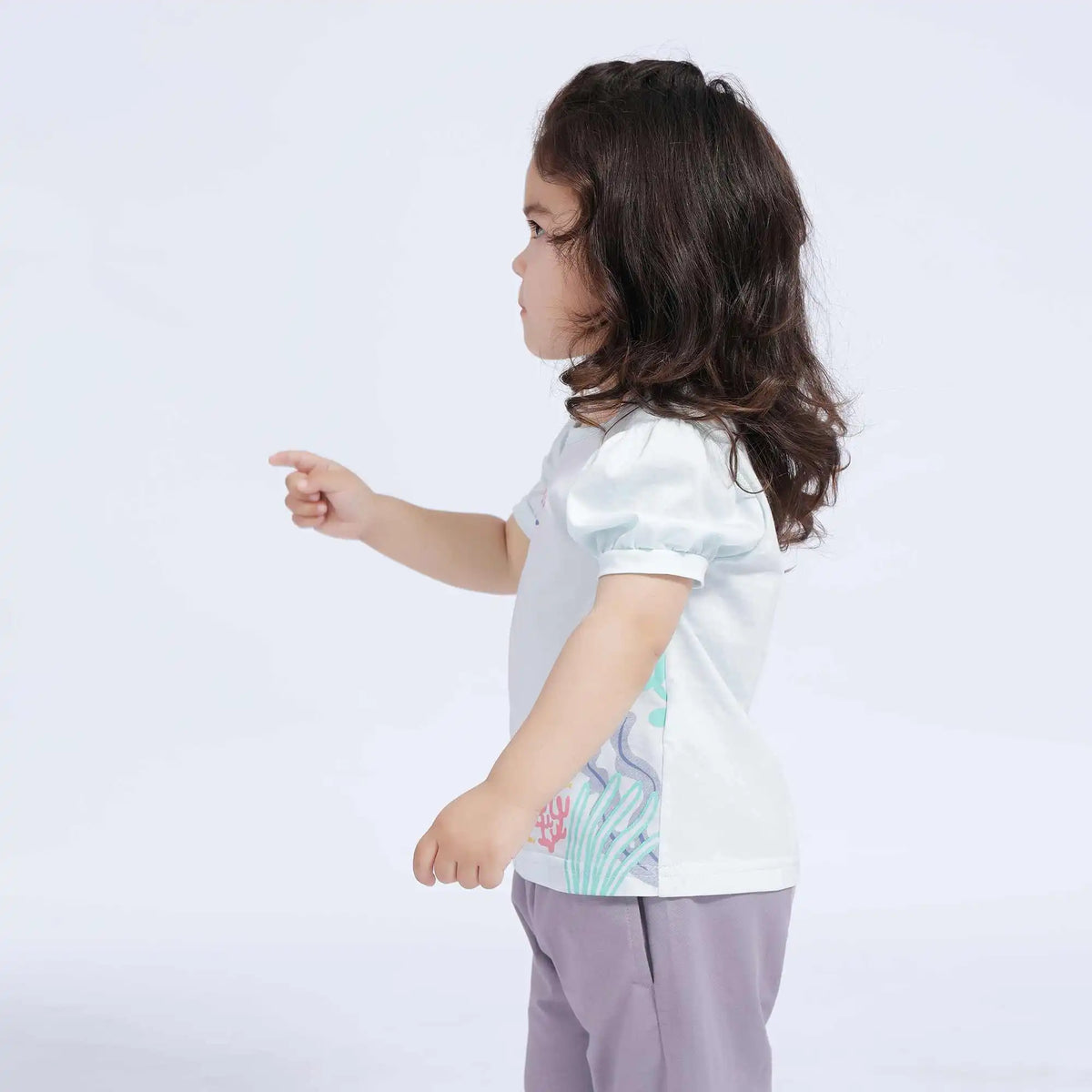 Printed Casual T.Shirt For Baby Girl 90 | 24M Light Blue 90 | 24M,38,62,15, Image