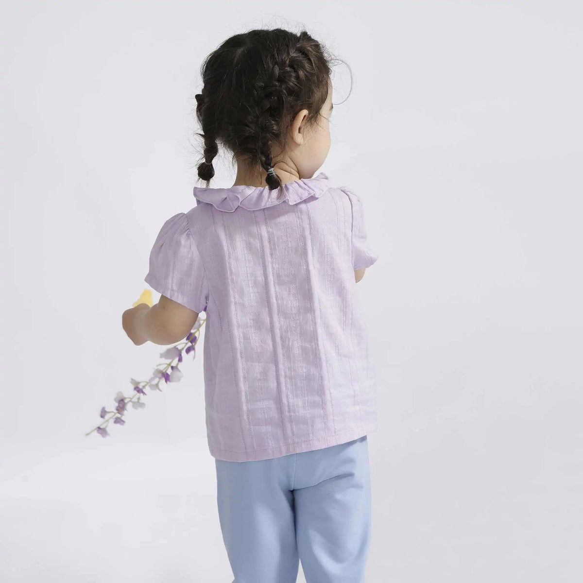 Plain Casual Blouse For Baby Girl 73 | 9-12M Purple 73 | 9-12M,34,57,9.5, Image