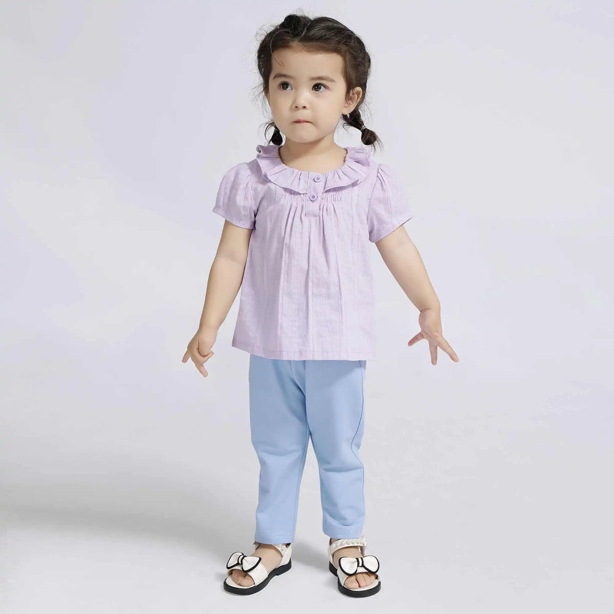 Plain Casual Blouse For Baby Girl 80 | 12-18M Purple 80 | 12-18M,35.5,59,10, Image