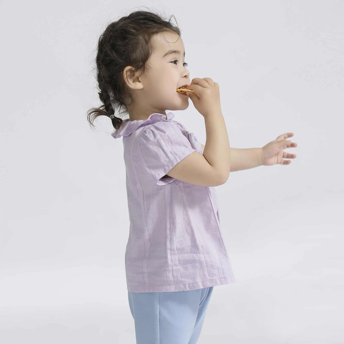 Plain Casual Blouse For Baby Girl 90 | 24M Purple 90 | 24M,38.5,63,11, Image