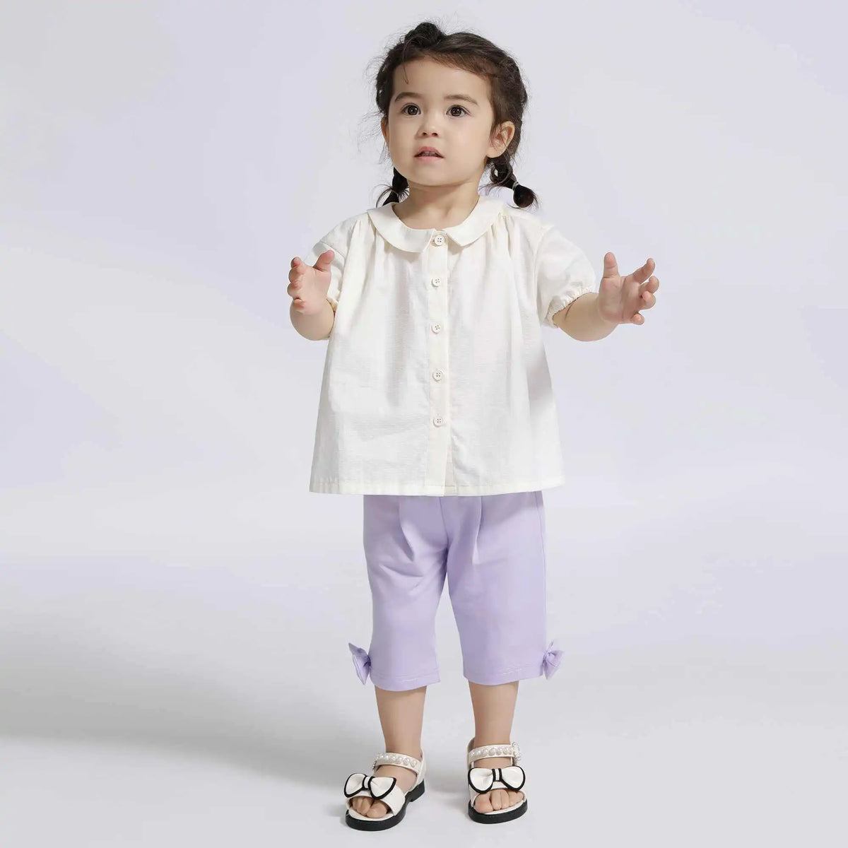 Jacquard Casual Shirt For Baby Girl 80 | 12-18M Light Yellow 80 | 12-18M,36,63,10.5, Image