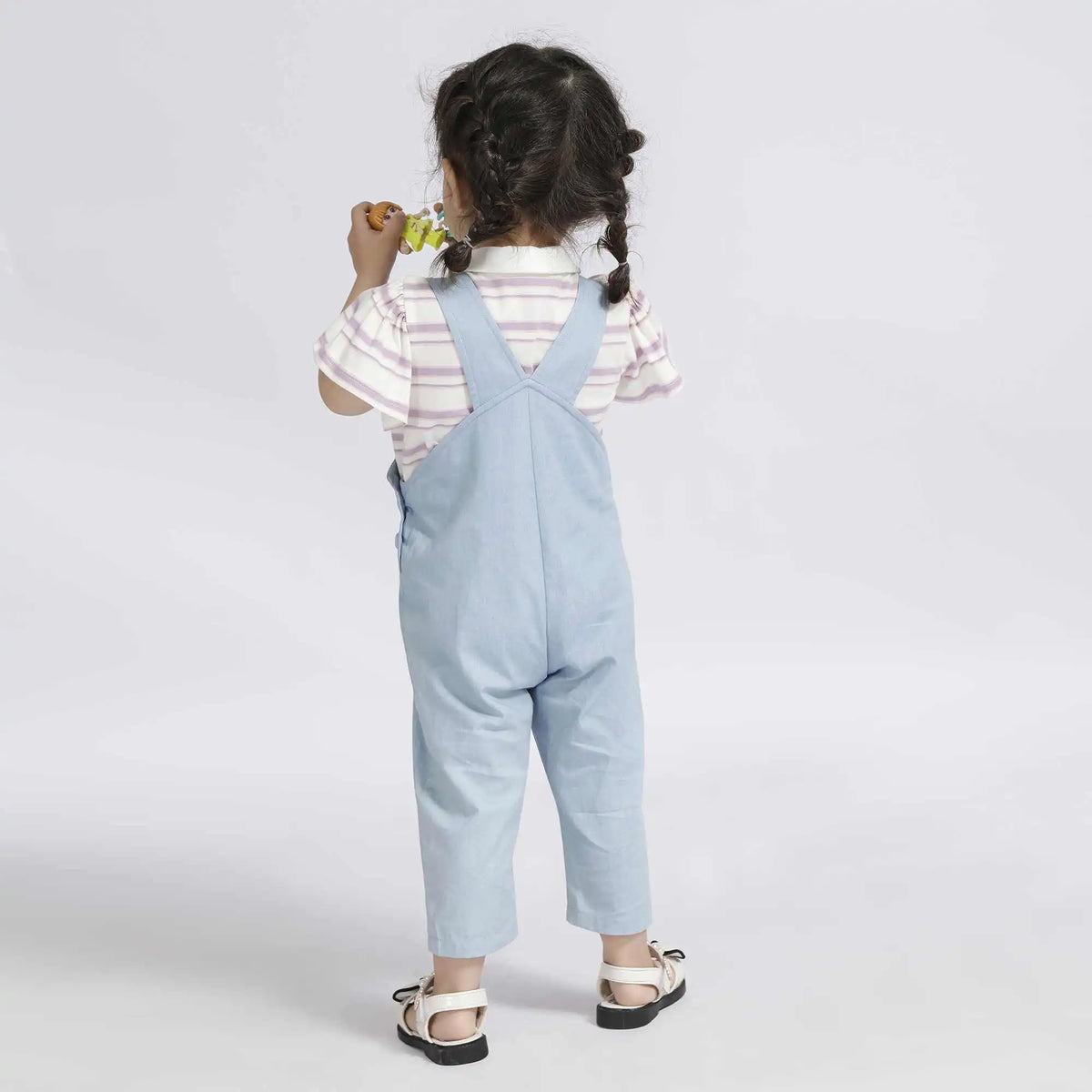 Solid Casual Overalls For Baby Girl 73 | 9-12M Light Blue 73 | 9-12M,59,,,,38.3,59.5 Image