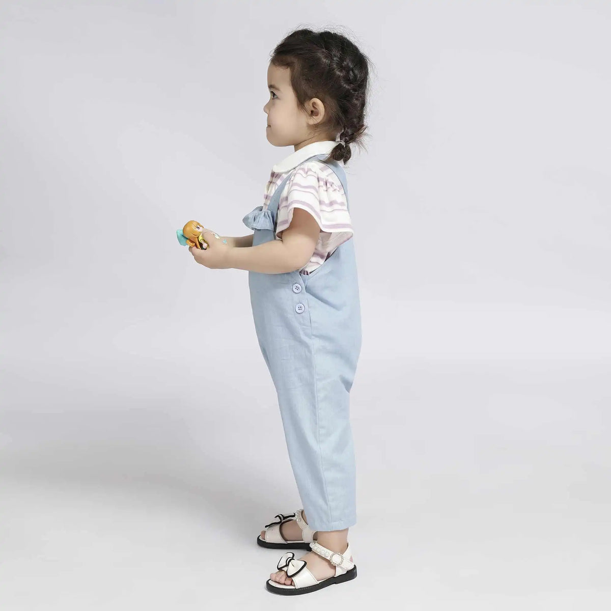 Solid Casual Overalls For Baby Girl 80 | 12-18M Light Blue 80 | 12-18M,63,,,,39.5,61.5 Image