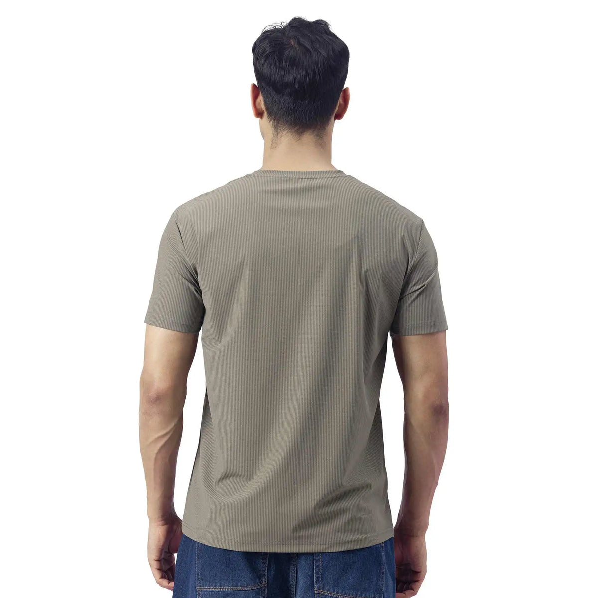 Badge Causal T.Shirt For Men 2XL Light Gray 2XL,78.5,126,25, Image