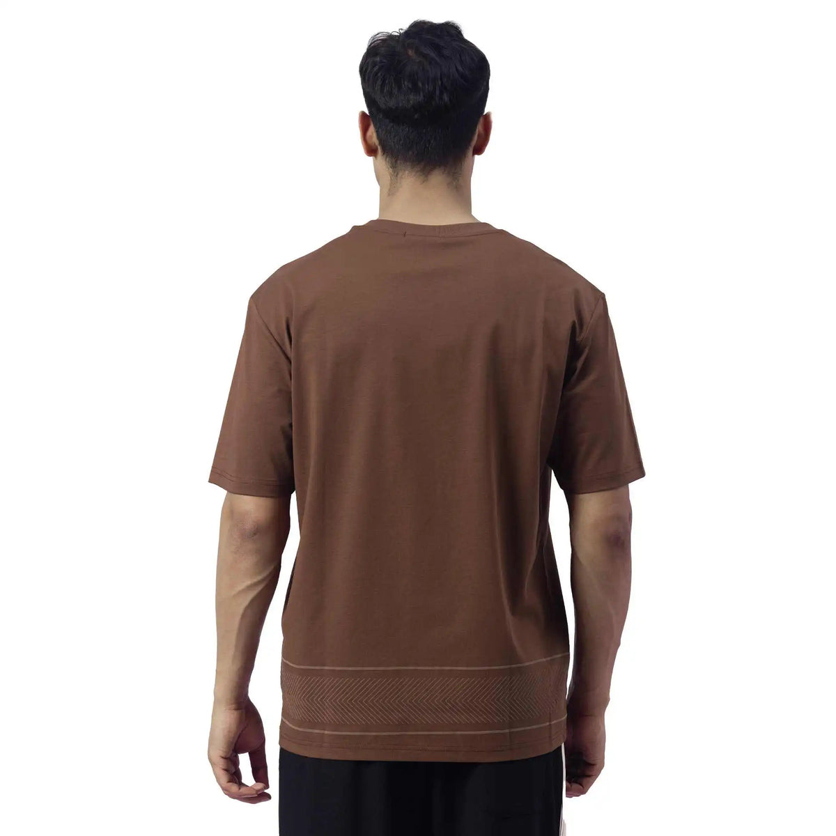 Printed Causal T.Shirt For Men L Brown L,72,108,24.5, Image