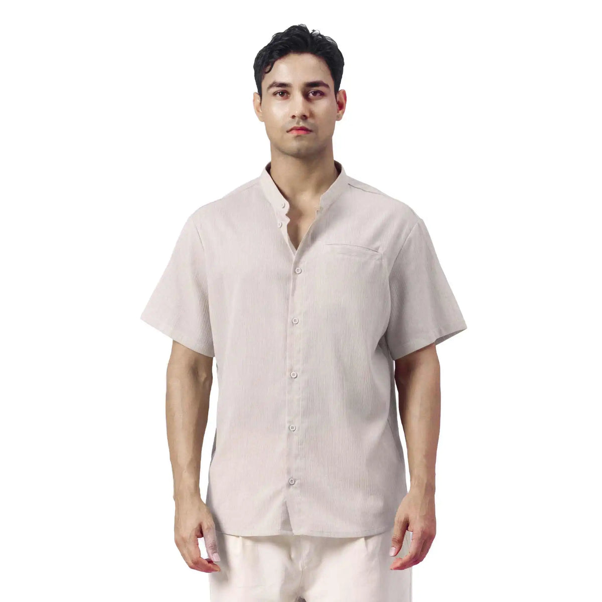 solid causal shirt for men image