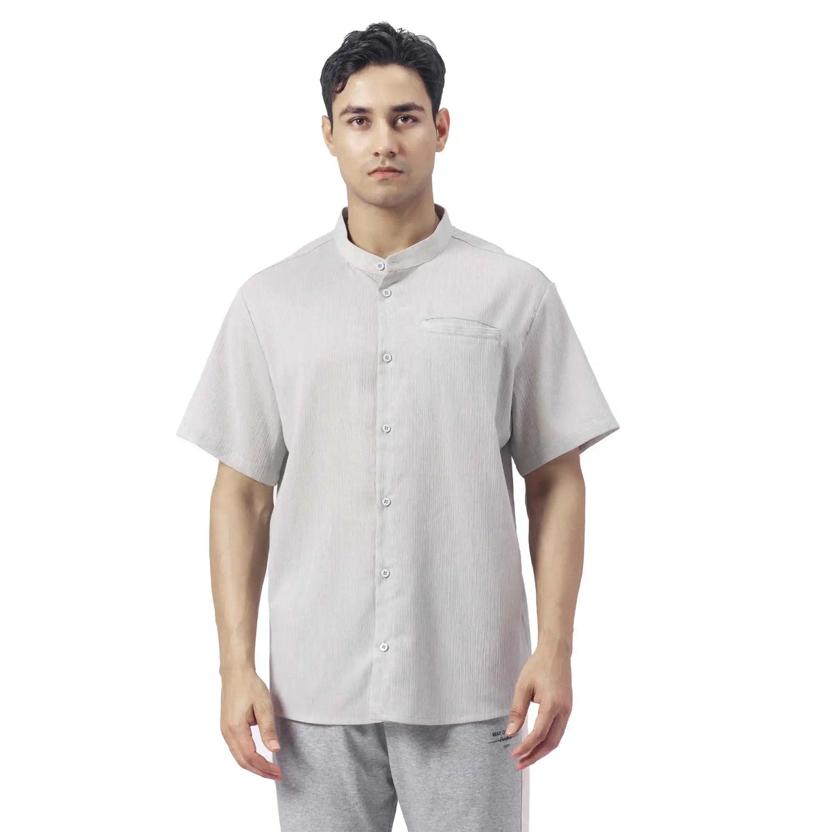 solid causal shirt for men image