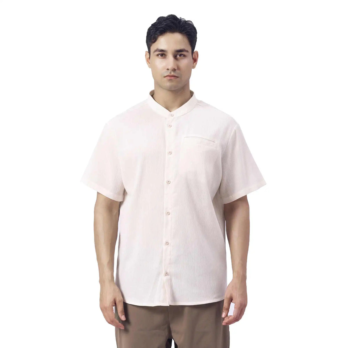 solid causal shirt for men image