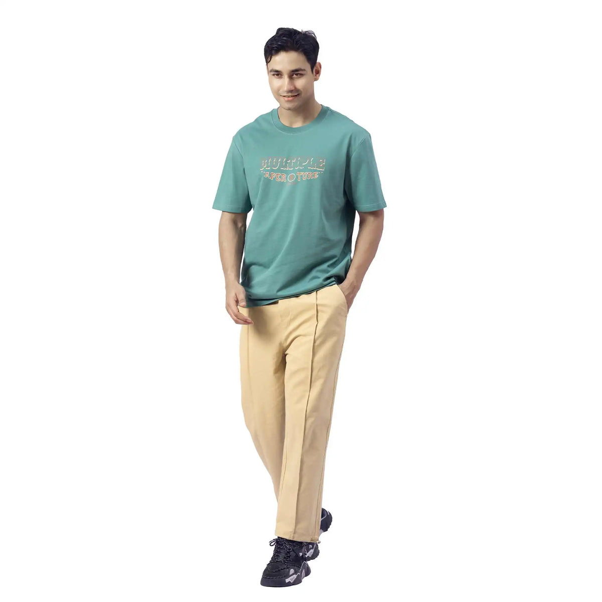 ankle tied causal pants for men image