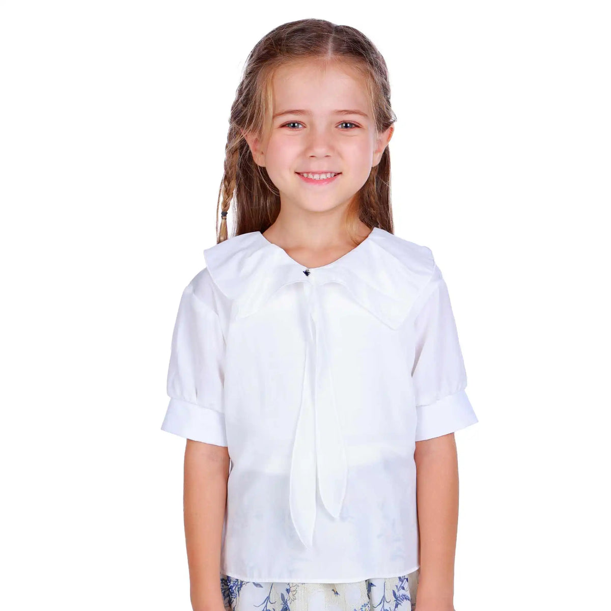 Plain Elegant Blouse For Girls 100 | 3Y Off White 100 | 3Y,38.5,58,16, Image