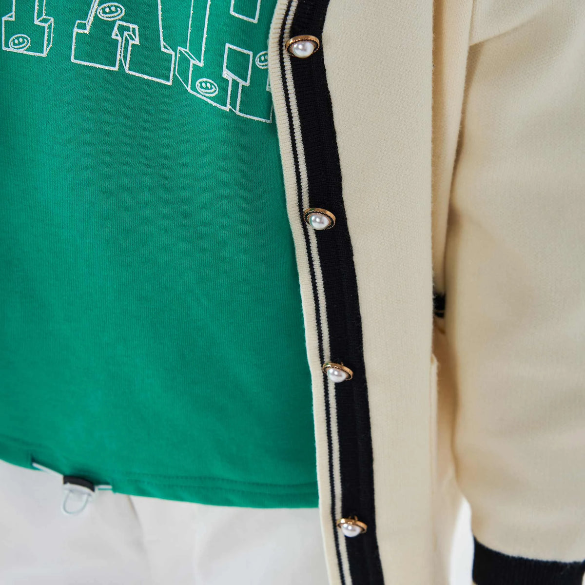 Prominent Print Fashion Jacket For Girls