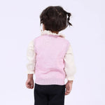 Solid Casual Waistcoat for Babies Girls