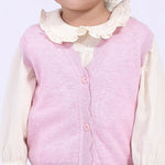 Solid Casual Waistcoat for Babies Girls