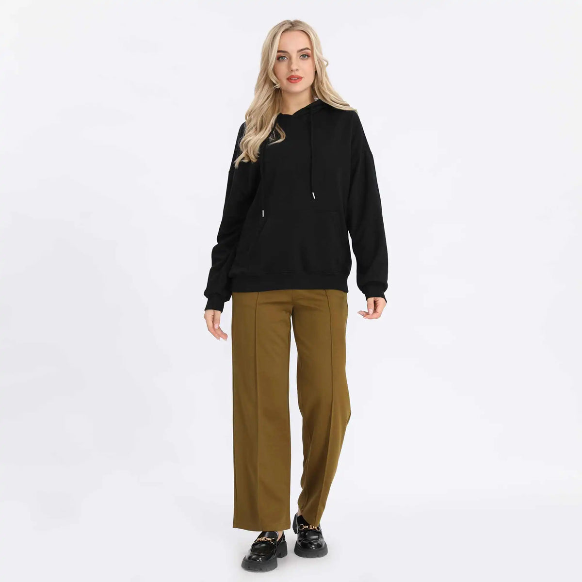 Plain Basic Pullover For Women