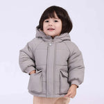 جاكيت مبطن بجيوب وغطاء رأس للمواليد الأولاد