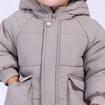 جاكيت مبطن بجيوب وغطاء رأس للمواليد الأولاد