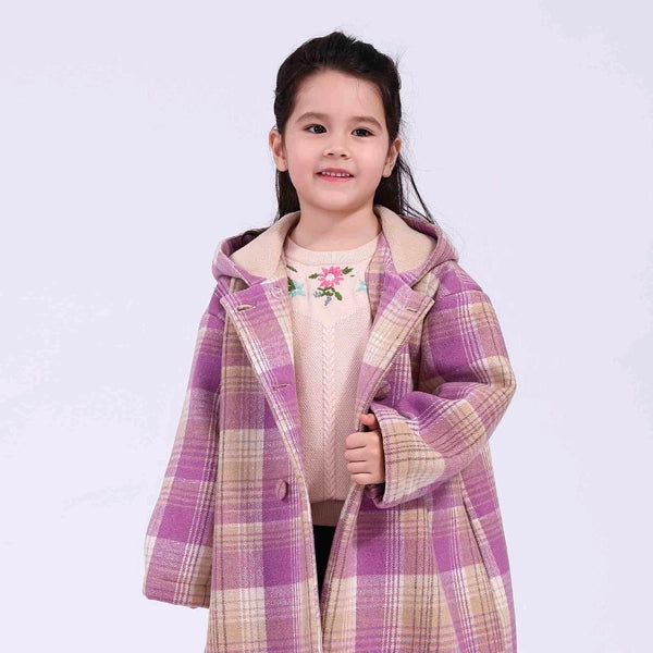 Checked Galabia Jacket For Girls