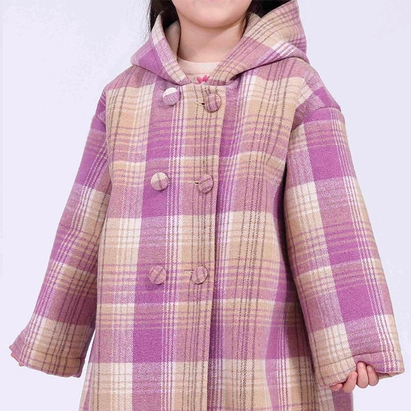 Checked Galabia Jacket For Girls