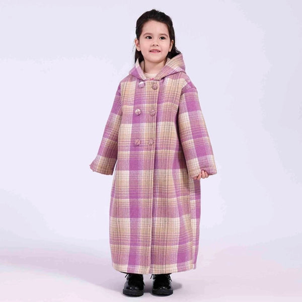 Checked Galabia Jacket For Girls