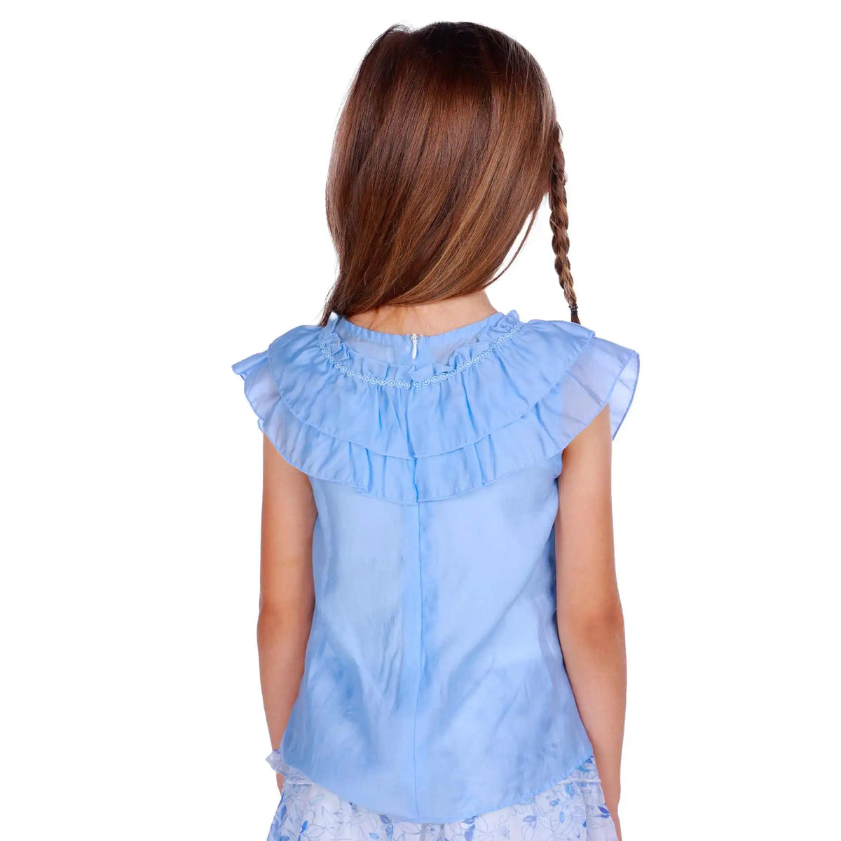 Plain Elegant Blouse For Girls 110 | 4-5Y Light Blue 110 | 4-5Y,42,62,, Image