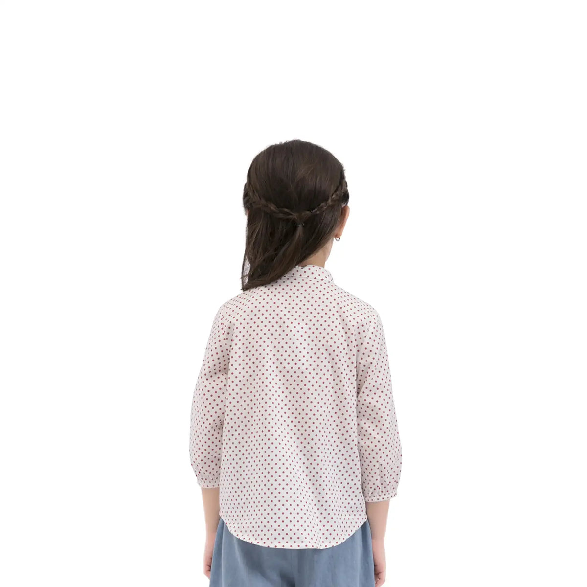 Dotted Casual Shirt For Girls 110 | 4-5Y Red Dots 110 | 4-5Y,41.5,68,24, Image