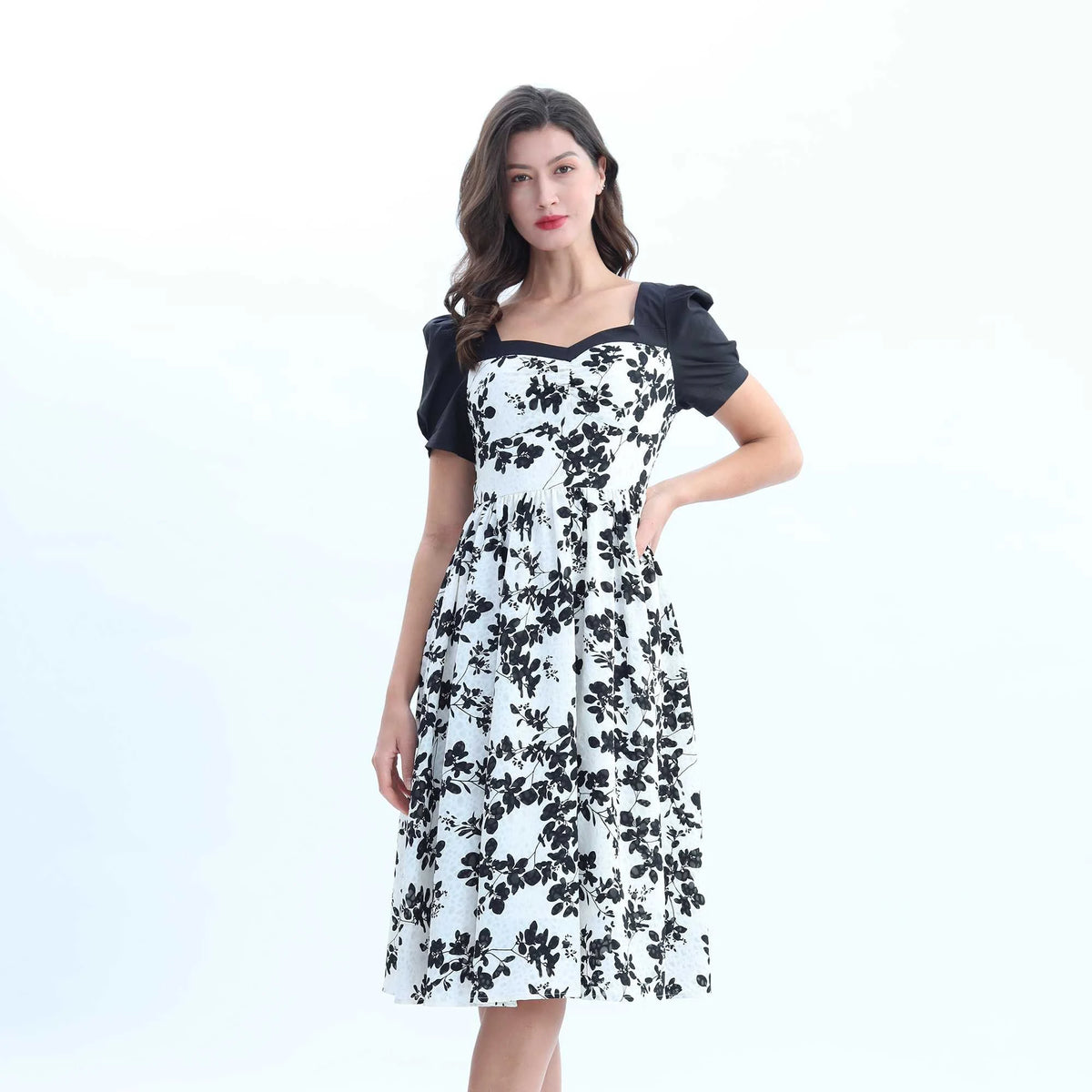 Leaves Elegant Dress For Women