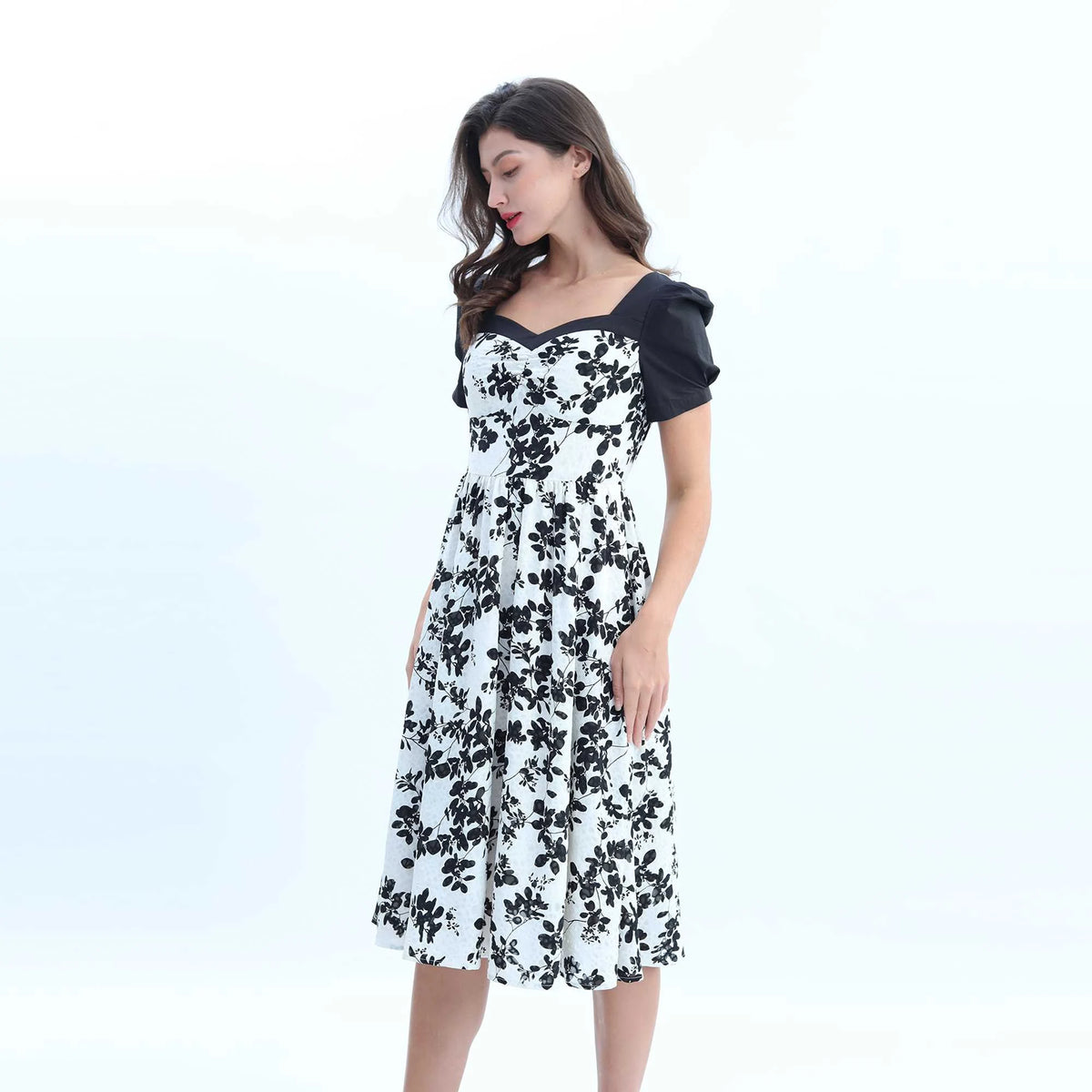 Leaves Elegant Dress For Women