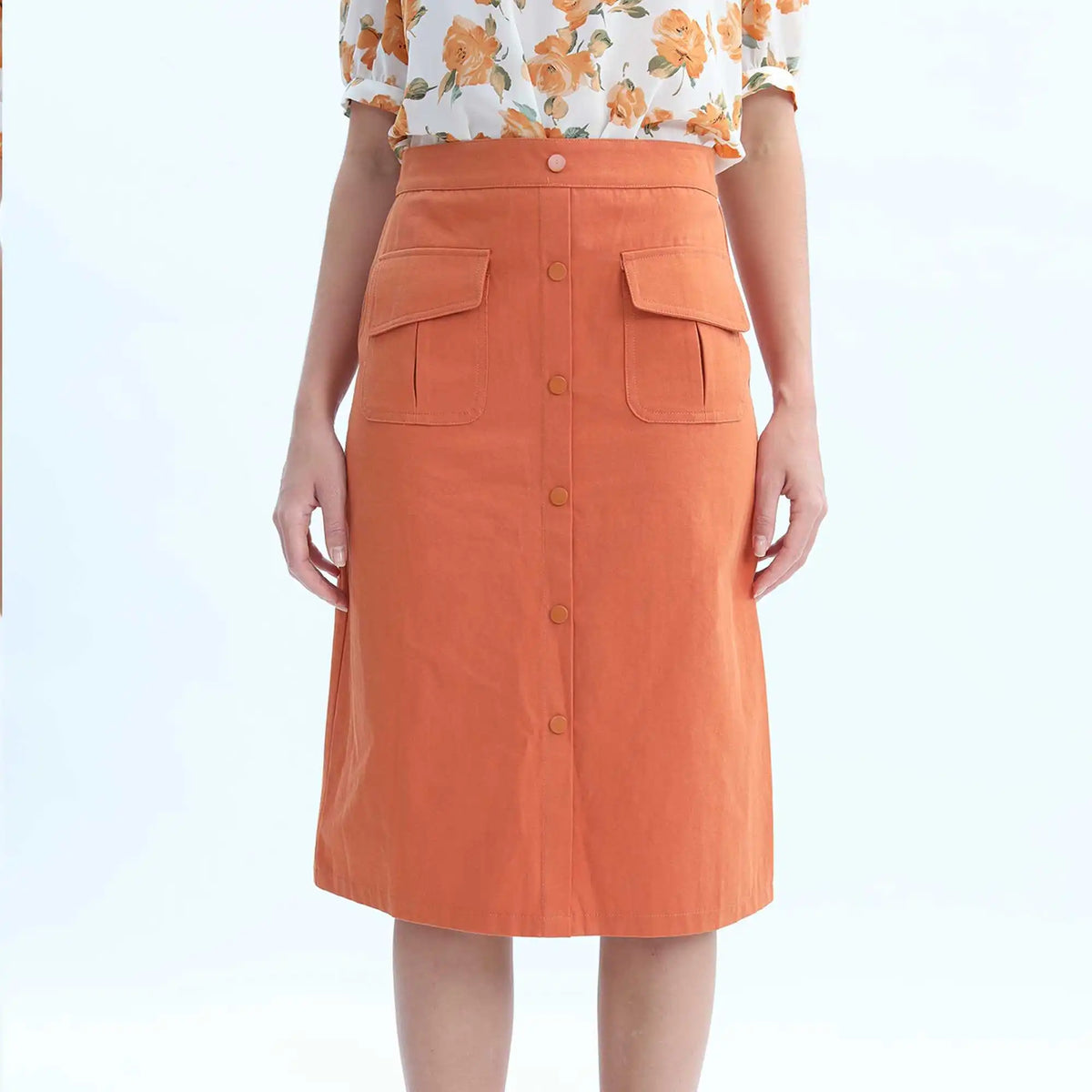 Ordinary Elegant Skirt For Women Orange Image